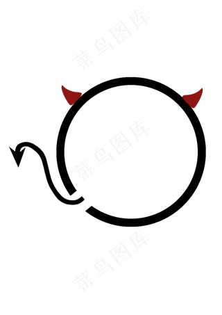 万圣节黑色暗系恶魔边框,免抠元素