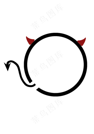 万圣节黑色暗系恶魔边框,免抠元素