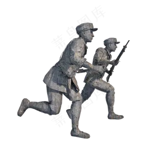 红军雕塑png图