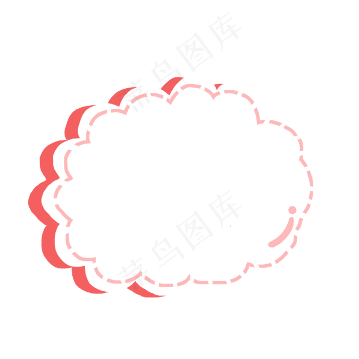 云朵标题框卡通元素,免抠元素