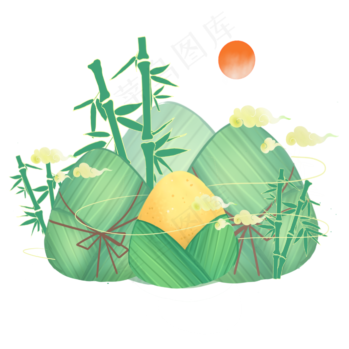 端午节创意粽子山(3000X3000(DPI:72))psd模版下载