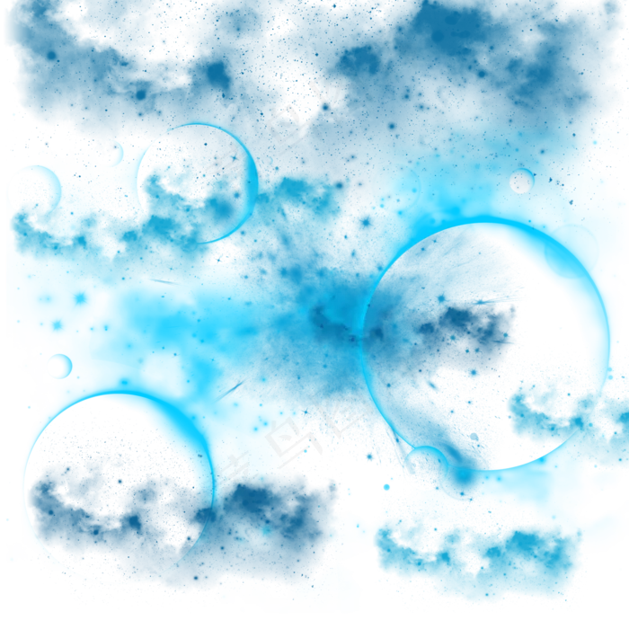 创意炫酷蓝色星空,免抠元素(2000*2000px 300 dpi )psd模版下载