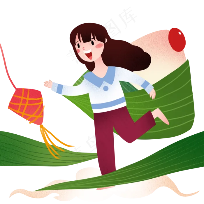红色挂饰的端午节(2000X2000(DPI:299))psd模版下载
