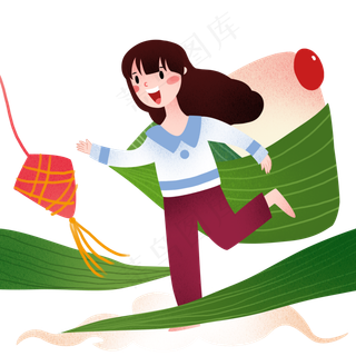 红色挂饰的端午节