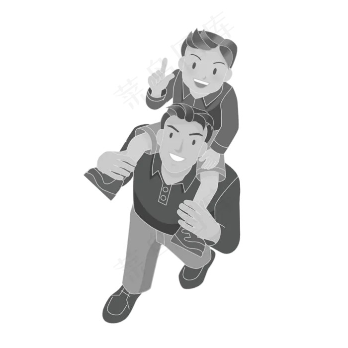 卡通父子(2000X2000(DPI:300))psd模版下载