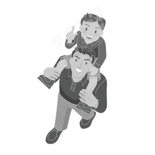 卡通父子