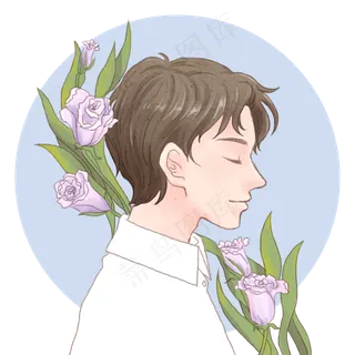 520情侣头像手绘清新男生