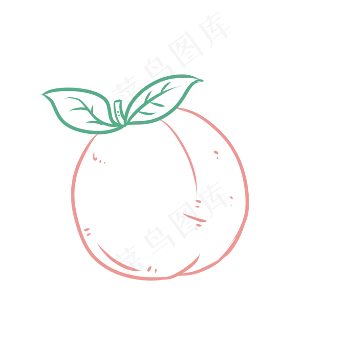 黄桃简单(3000*3000px 300 dpi )ai矢量模版下载