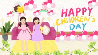 六一儿童节庆祝女孩