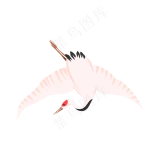 中国风简约回头仙鹤 中国风简约回头仙鹤