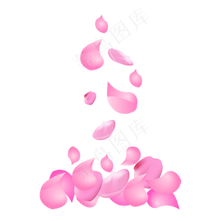 矢量手绘花朵花瓣