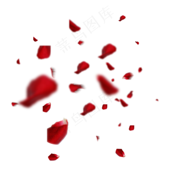 情人节玫瑰花瓣漂浮,免抠元素(2000*2000px 300 dpi )psd模版下载