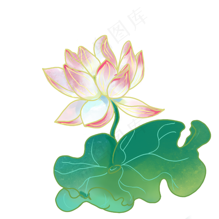 夏季荷花(3000X3000(DPI:299))psd模版下载