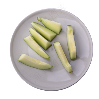 一盘哈密瓜食物实拍