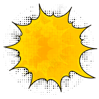 矢量装饰漫画波普风促销标签,免抠元素