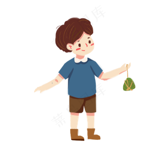 卡通手绘粽子端午节元素