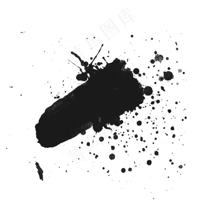 黑色墨迹笔刷元素(1200X1200(DPI:300))ai矢量模版下载