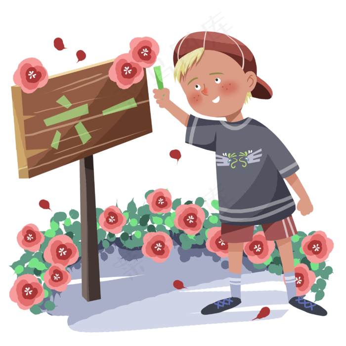 过六一小男孩(3000X3000(DPI:300))psd模版下载