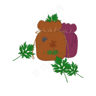 艾草香包端午节艾草PNG素材