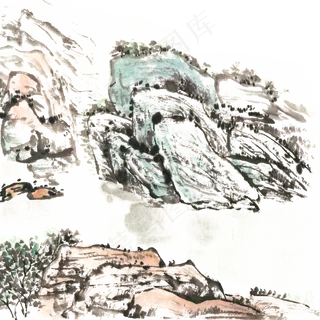 山水之间水墨画PNG免抠素材 山水之间水墨画PNG免抠素材