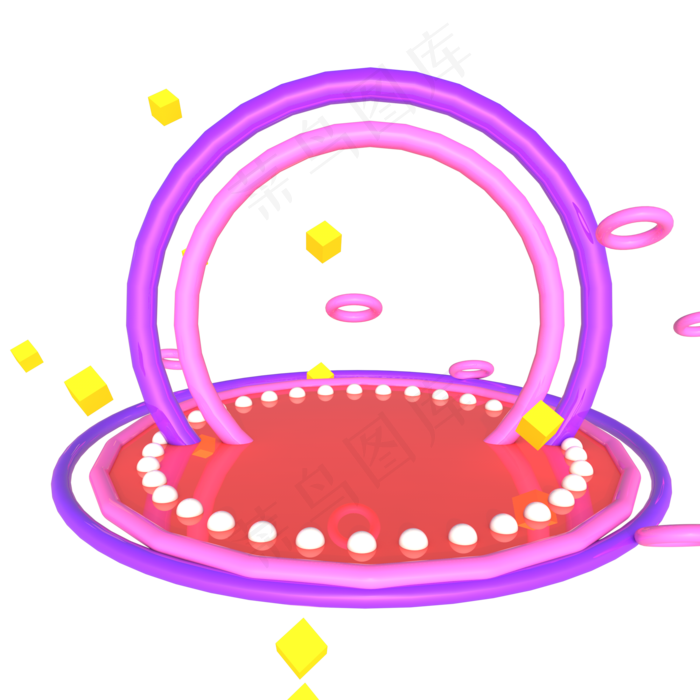 紫色电商618促销展台(2000*2000px 300 dpi )