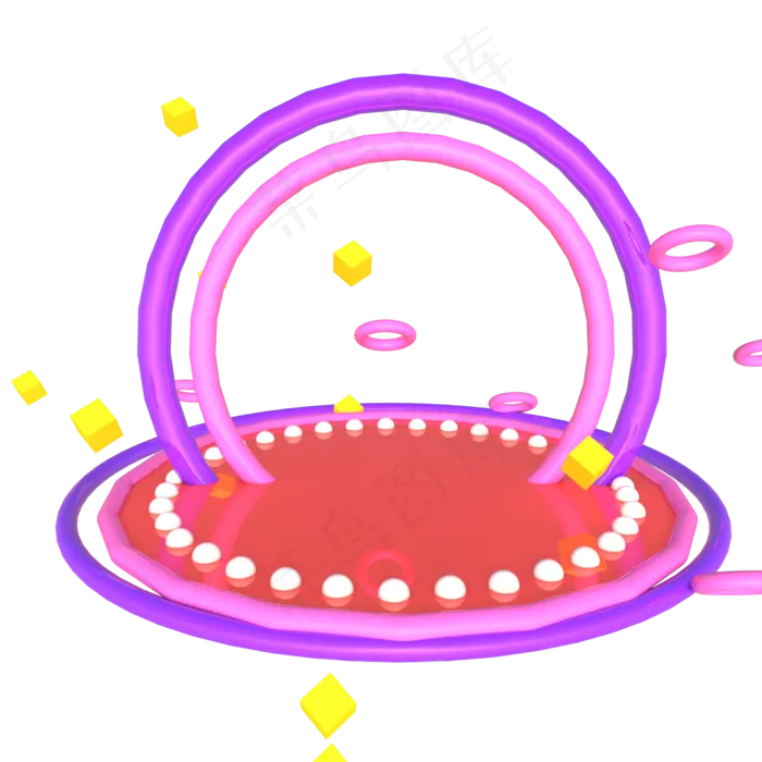 紫色电商618促销展台(2000*2000px 300 dpi )