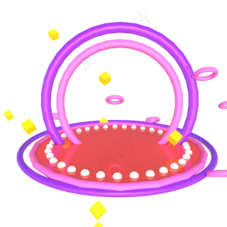 紫色电商618促销展台