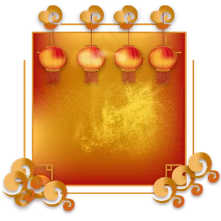 鼠年新年边框装饰,免抠元素