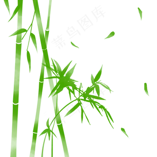 手绘竹叶竹子端午节