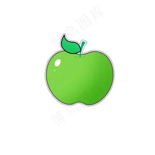 水果类装饰图案青苹果乐园