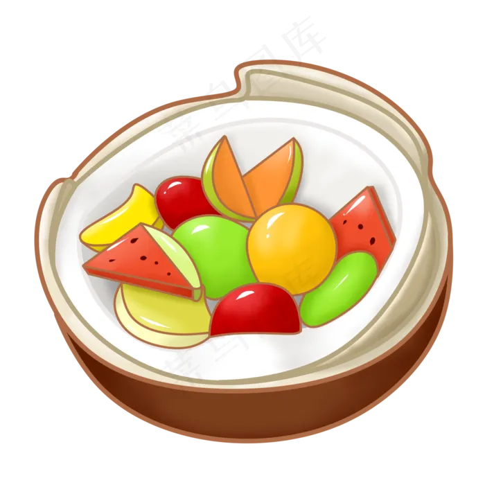 旅行水果沙拉(2000X2000(DPI:299))psd模版下载