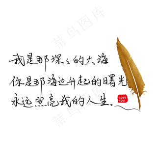 我是那深深的大海你是那海的另一边升起的曙光永远照亮我的人生