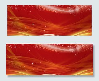 商务签到墙红色展板