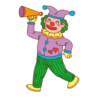 小丑愚人节卡通人物,免抠元素