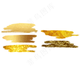 金箔金粉笔刷笔触