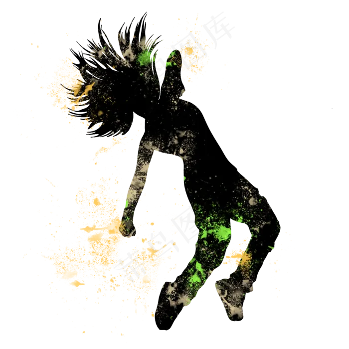 开学季舞蹈社团招新剪影,免抠元素(2000X2000(DPI:300))psd模版下载