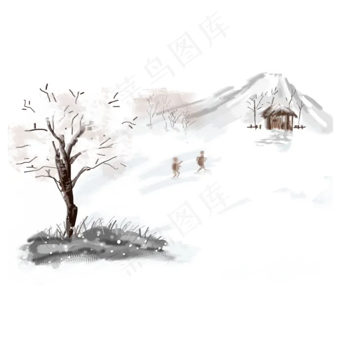 立冬雪景(2000X2000(DPI:300))psd模版下载