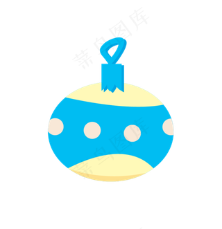 圣诞节彩球蓝色白色平安夜装饰礼,免抠元素