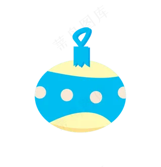 圣诞节彩球蓝色白色平安夜装饰礼,免抠元素