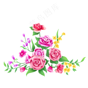 彩色玫瑰花