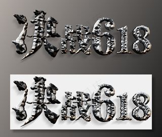 电商促销决战618金属划痕质感立体免扣分层艺术字