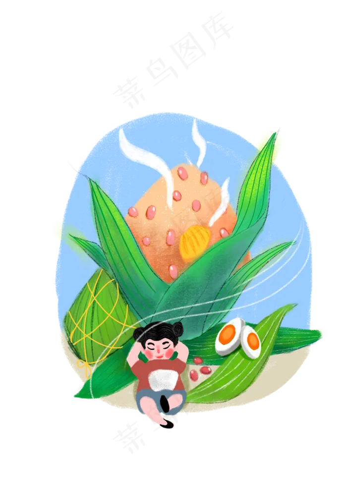 端午粽子孩童美味(2480X3508(DPI:300))psd模版下载