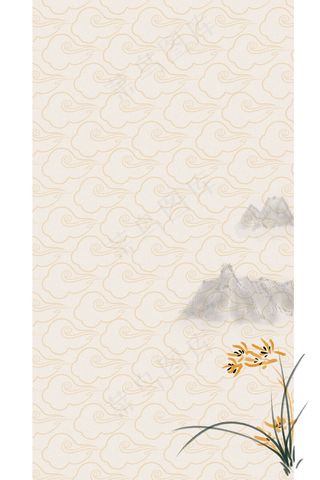 中国风古风水墨画平面广告