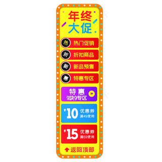 电商侧边悬浮促销导航栏