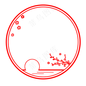 手绘中国风剪纸边框,免抠元素