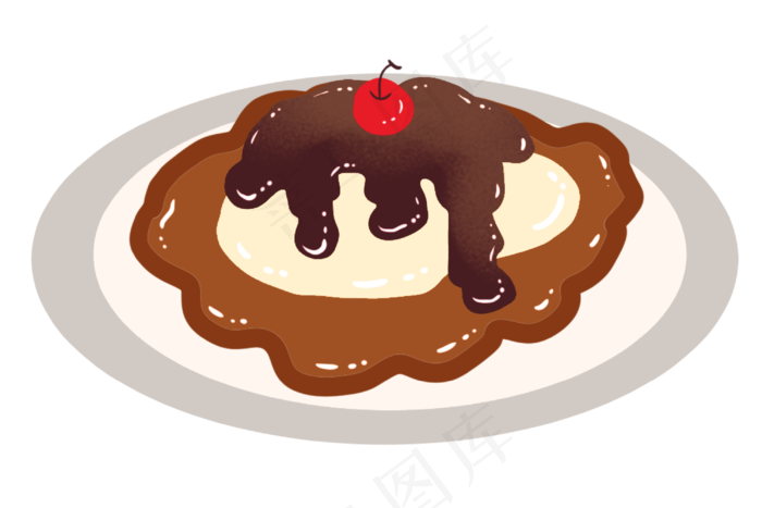 水果巧克力图案插图