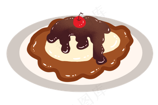 水果巧克力图案插图