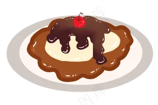 水果巧克力图案插图