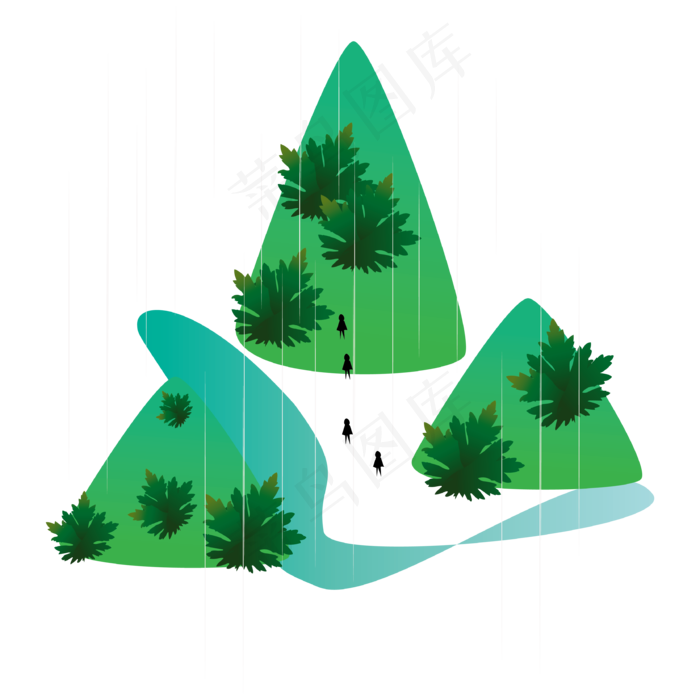 清明节绿水青山思乡(3333*3333px 300 dpi )ai矢量模版下载