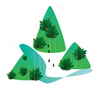 清明节绿水青山思乡